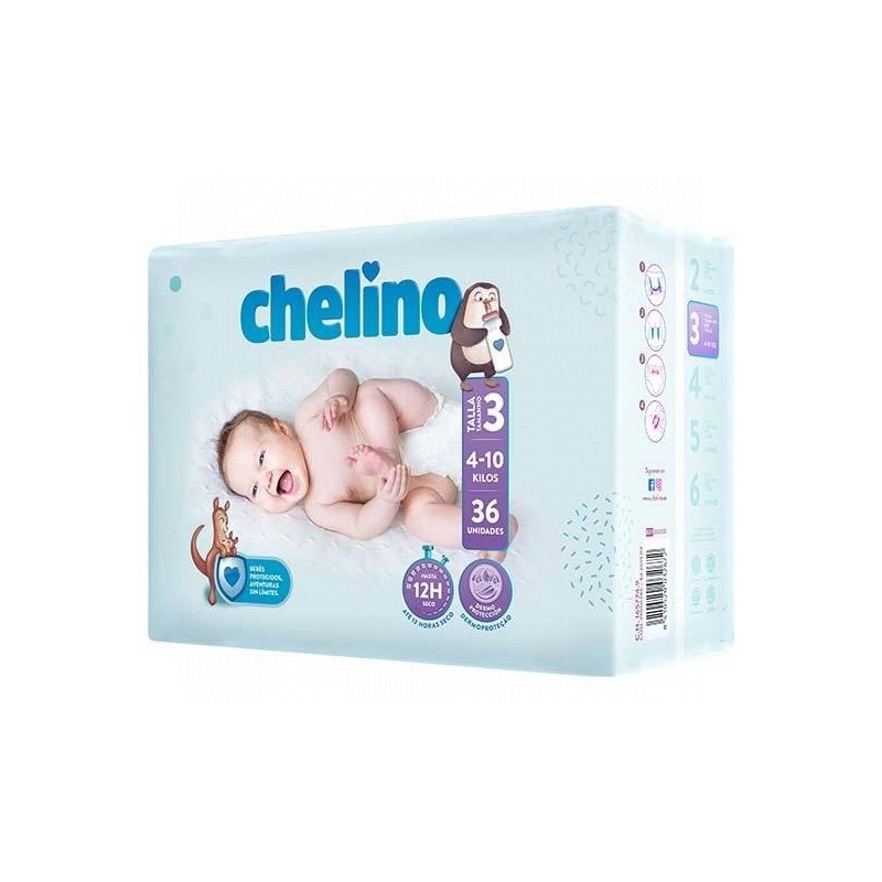 Chelino pañal love talla 2 3-6 kg 28uds Chelino
